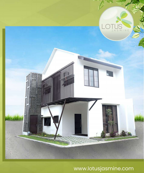 foto tampak rumah tipe D perumahan LOTUS JASMINE
