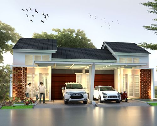 foto tampak rumah tipe The Archery Standart perumahan Citra Sari Regency