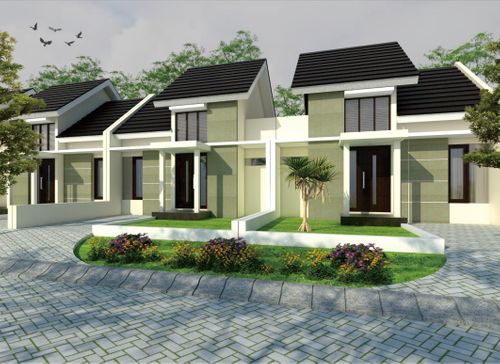 foto tampak rumah tipe 37 perumahan BADEAN GRAND CITY