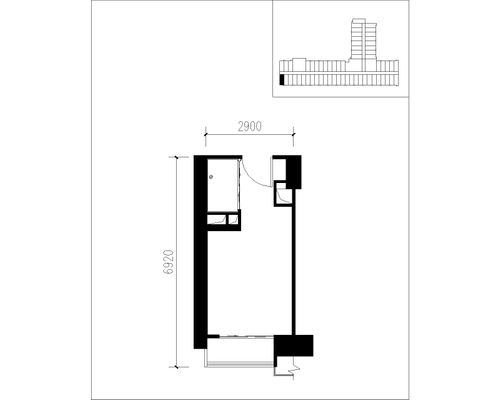 foto denah rumah tipe Studio perumahan Apartemen Sky House BSD