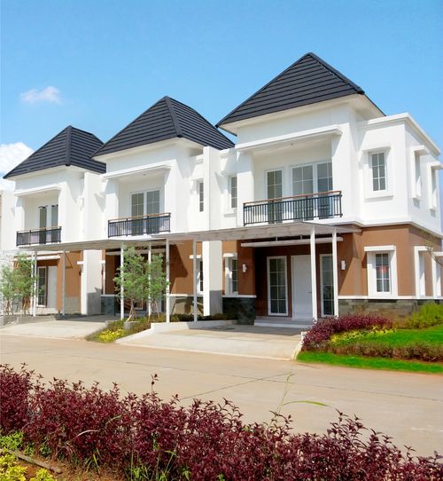 foto tampak rumah tipe Laksmana 75/98 (April) perumahan DARMAWANGSA RESIDENCE