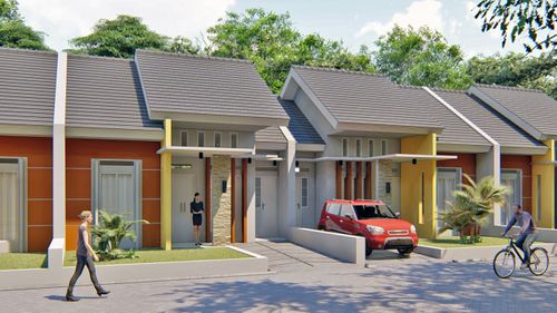 foto tampak rumah tipe RS 54 perumahan Perumnas Klipang Green 2