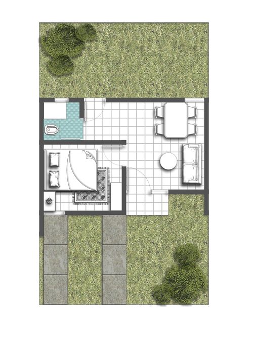 foto denah rumah tipe 22/97 perumahan Bukit Mentari Brayu