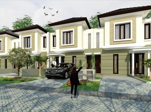 foto tampak rumah tipe 80 perumahan BADEAN GRAND CITY