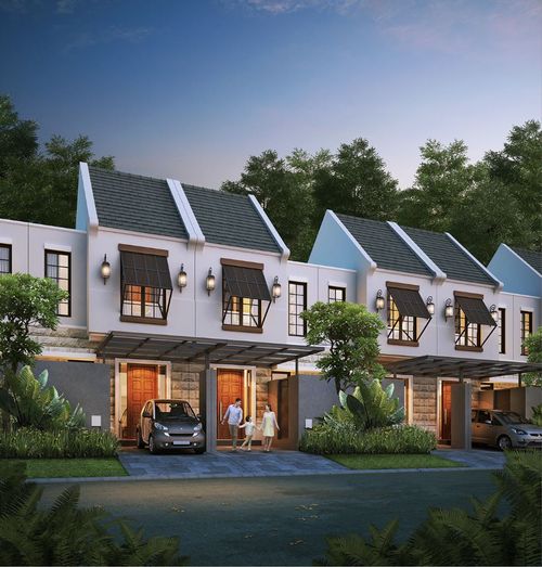 foto tampak rumah tipe Daphne Premiere perumahan GRAND HARVEST