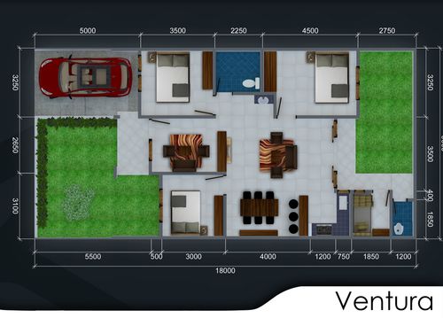 foto denah rumah tipe VENTURA perumahan NUSA INDAH RESIDENCE