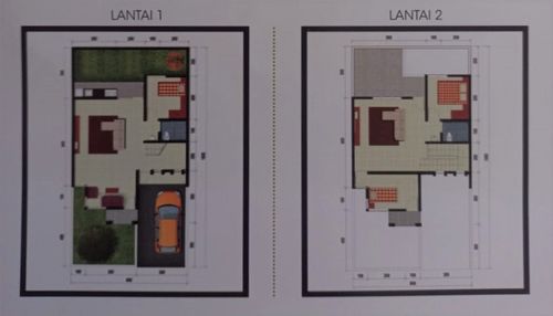 foto denah rumah tipe RT perumahan Lumbung Padi Merah