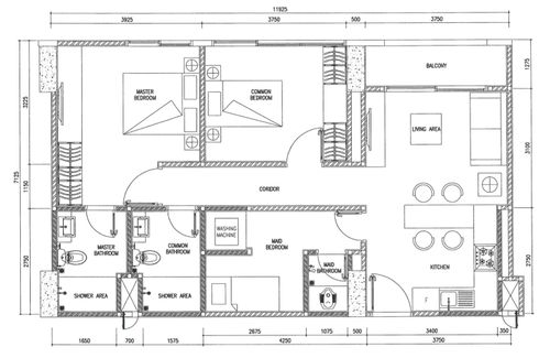 foto denah rumah tipe 2 BEDROOM+A perumahan PADDINGTON HEIGHTS