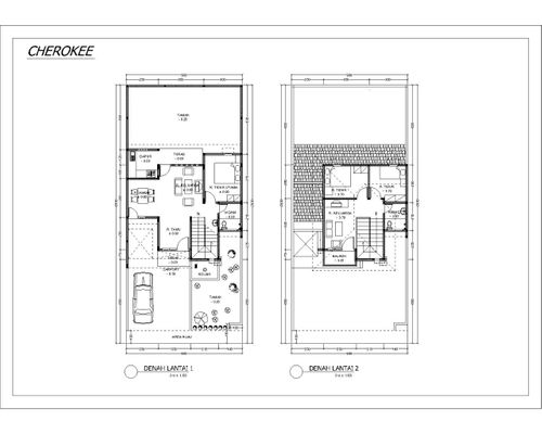 foto denah rumah tipe N. CHEROKEE perumahan GRAND SHARON RESIDENCE tahap 1 dan 2
