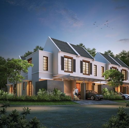 foto tampak rumah tipe Citrus Std Hook perumahan GRAND HARVEST