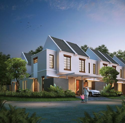 foto tampak rumah tipe Cherry Hook Dlx perumahan GRAND HARVEST
