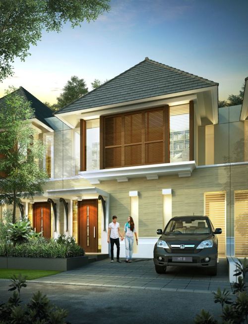 foto tampak rumah tipe Avoca Dlx perumahan GRAND HARVEST