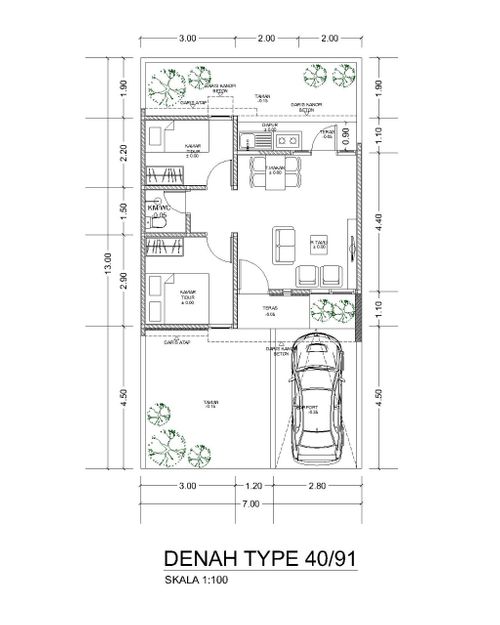 foto denah rumah tipe C4 perumahan GRAND ALOHA REGENCY
