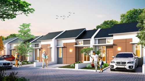 foto tampak rumah tipe Komersil 1 Lantai perumahan GRAHA BHINNEKA CENTRAL