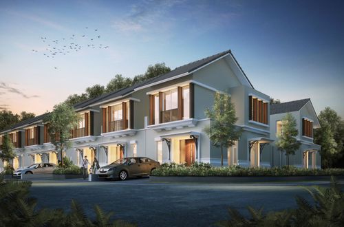 foto tampak rumah tipe Aprico Hook Std perumahan GRAND HARVEST