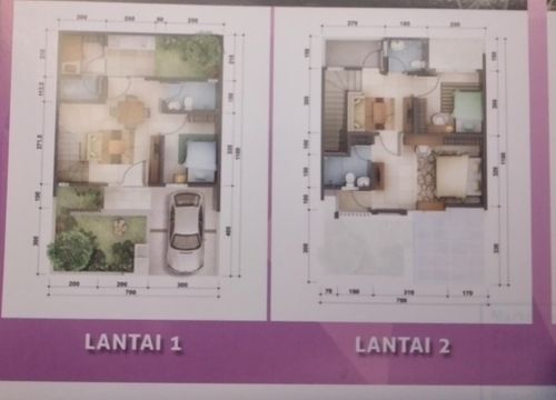 foto denah rumah tipe Zinnia perumahan Perumahan Palem Semi