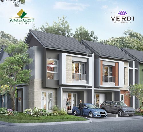 foto tampak rumah tipe L7 HOOK Standard perumahan Cluster Verdi
