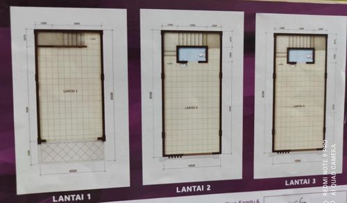 foto denah rumah tipe Ruko Ufit Pasar perumahan PT. BINA SARANA MEKAR