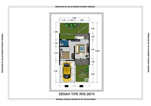 foto denah rumah tipe IRIS28 perumahan METLAND CIBITUNG - CLUSTER IRIS