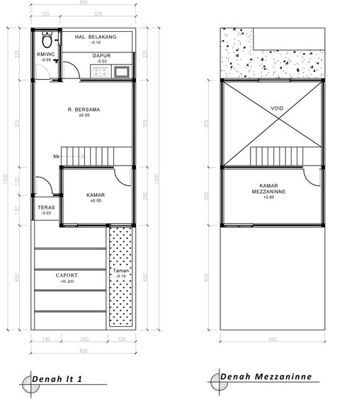 foto denah rumah tipe 42 Mezzanine perumahan G-Land Ciwastra Park
