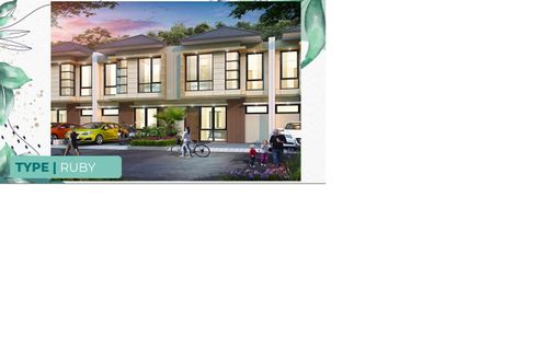 foto tampak rumah tipe RUBY perumahan EMERALD TERRACE