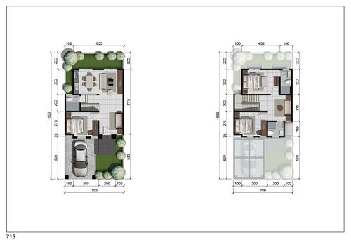 foto denah rumah tipe AZOLLA S perumahan OAKWOOD PARK CITRALAND