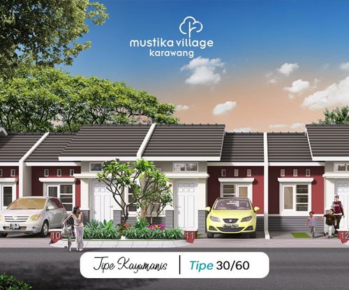 foto tampak rumah tipe 30/60 perumahan MUSTIKA VILLAGE KARAWANG
