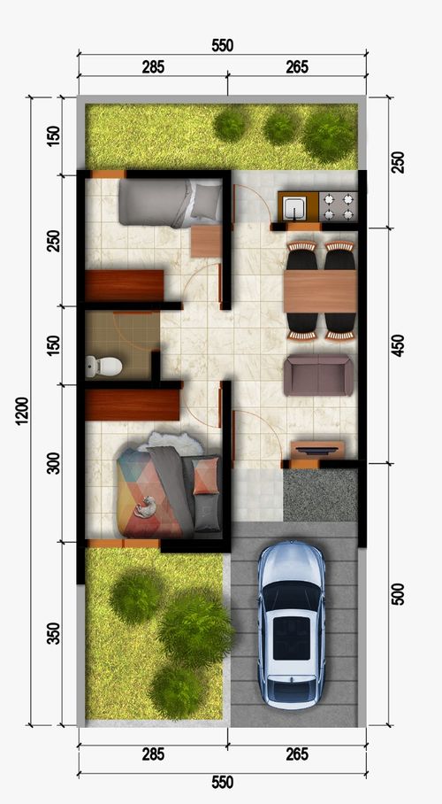 foto denah rumah tipe 33/66 perumahan Bali Resort Bogor