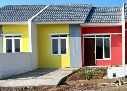 foto tampak rumah tipe 28 / 60 perumahan GREEN HARMONY WARAKAS