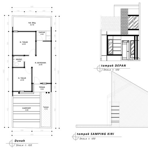 foto denah rumah tipe 36 Mezzanine perumahan Griya Pataruman Asri 3