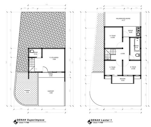 foto denah rumah tipe Superimposed Platinum perumahan G-Land Padalarang Residence 2