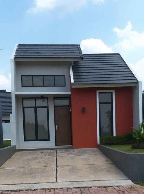 foto tampak rumah tipe 46 perumahan NIRWANA GOLDEN PARK