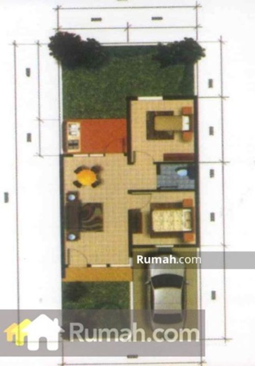 foto denah rumah tipe 46 perumahan NIRWANA GOLDEN PARK