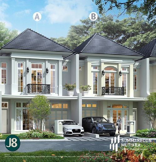 foto tampak rumah tipe J8A STANDAR perumahan SUMMARECON MUTIARA MAKASSAR CLUSTER JADE