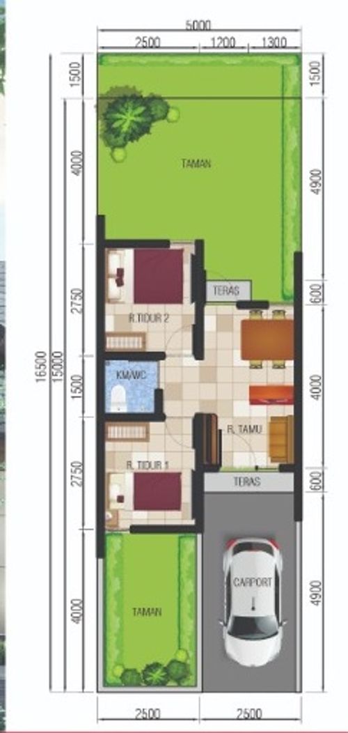 foto denah rumah tipe 30/75 (G5-10) perumahan PERMATA SUKODONO RAYA