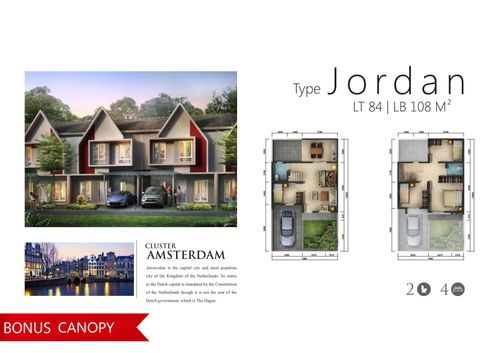 foto tampak rumah tipe JORDAN-H-22 perumahan MEDAN RESORT CITY CLUSTER AMSTERDAM