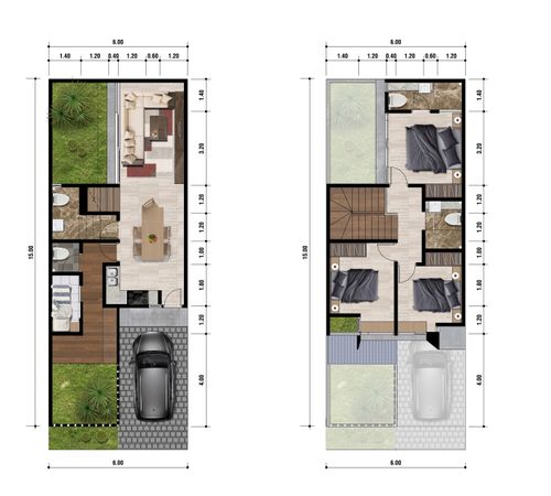 foto denah rumah tipe iV 1.2 perumahan Dian Istana