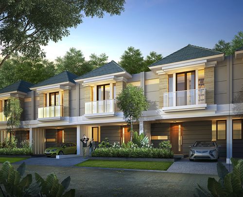 foto tampak rumah tipe 69/72 perumahan Pantai Mentari Hampton Regency