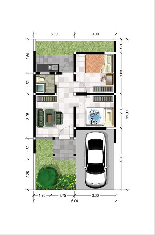 foto denah rumah tipe 36 perumahan GRAND CERME REGENCY