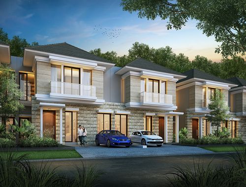 foto tampak rumah tipe 150/136 perumahan Pantai Mentari Hampton Regency
