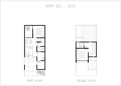 foto denah rumah tipe IVORY DLX-60 perumahan GRAND SUNRISE