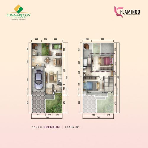foto denah rumah tipe L7 STD Premium perumahan Cluster Flamingo