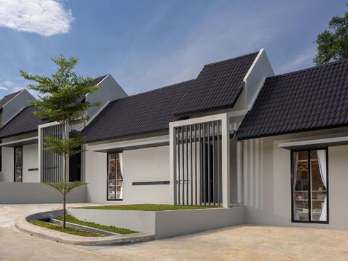 foto tampak rumah tipe JADE perumahan The Visenda Residence.