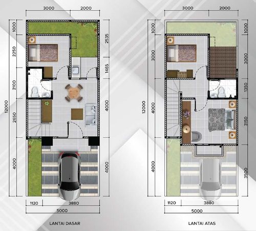 foto denah rumah tipe Bellerose A perumahan CitraGran Cibubur - Danehill
