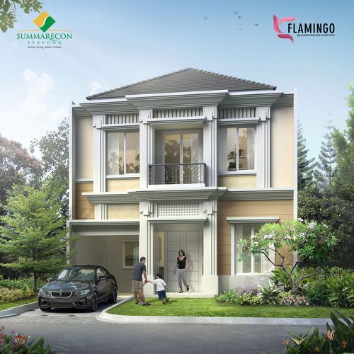 foto tampak rumah tipe L9 STD Standard perumahan Cluster Flamingo