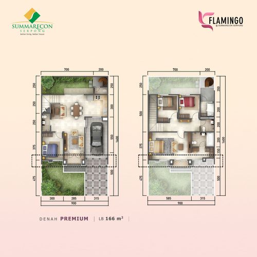 foto denah rumah tipe L9 STD Premium perumahan Cluster Flamingo