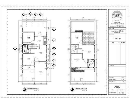 foto denah rumah tipe 90 perumahan VILLA EIDELWEIS