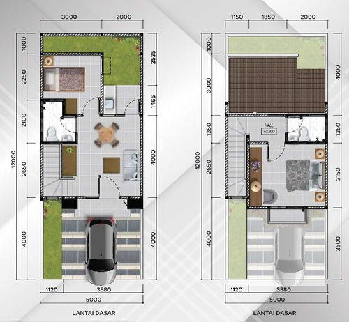 foto denah rumah tipe Bellerose B perumahan CitraGran Cibubur - Danehill