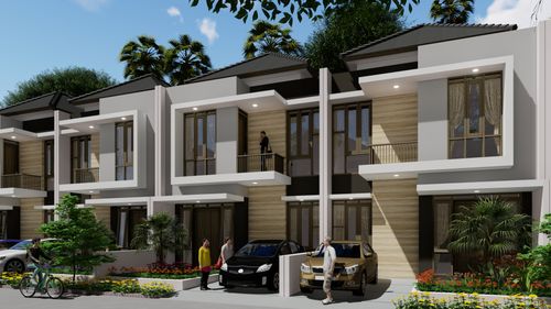 foto tampak rumah tipe 78/72 perumahan Cherryfield