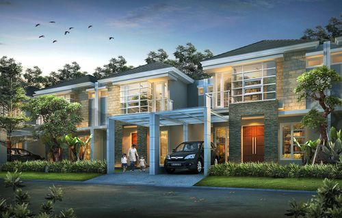 foto tampak rumah tipe Vellozia perumahan CitraGran Cibubur - Danehill